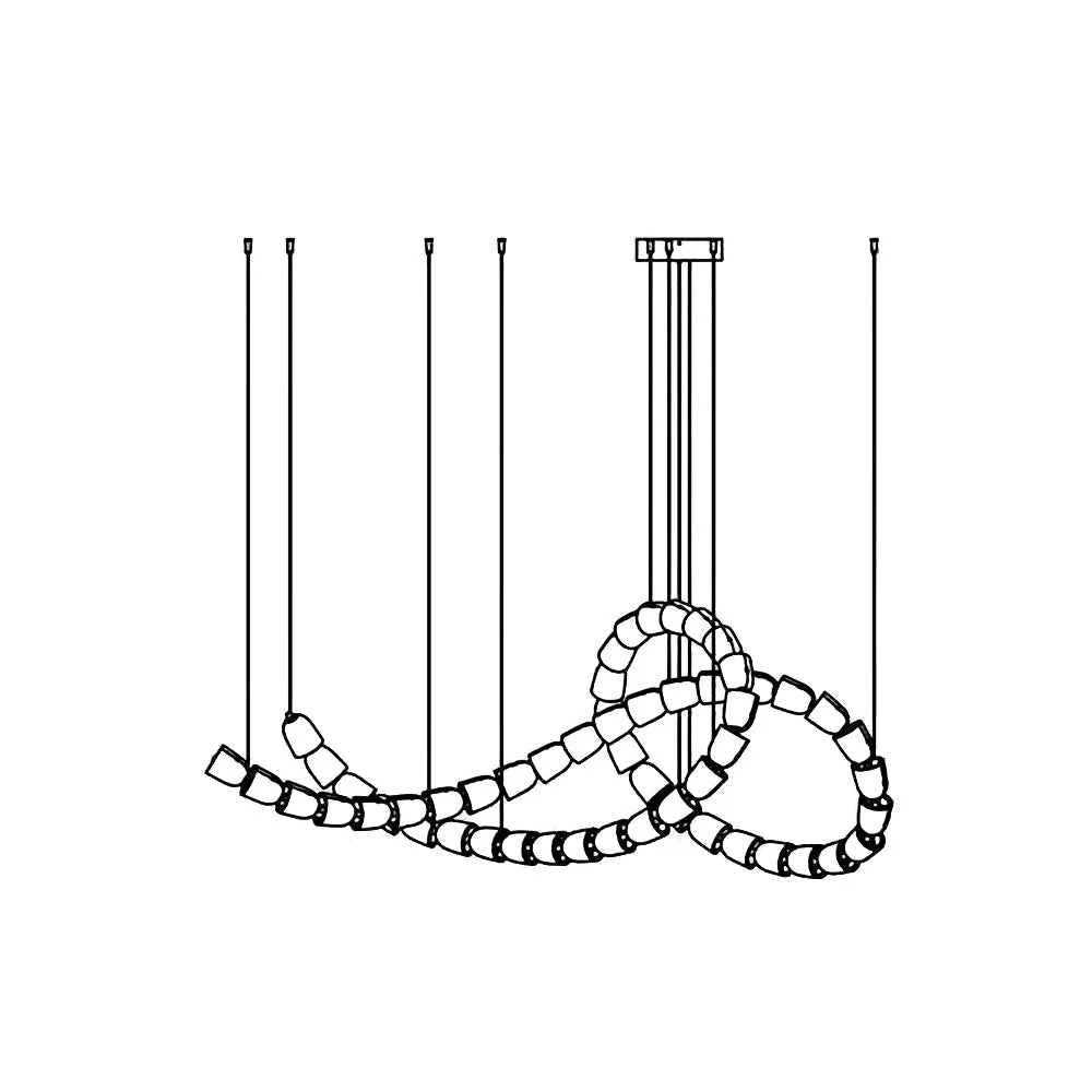 Lustra Chandelier Crystal Gold LED 3-Line - Image 45