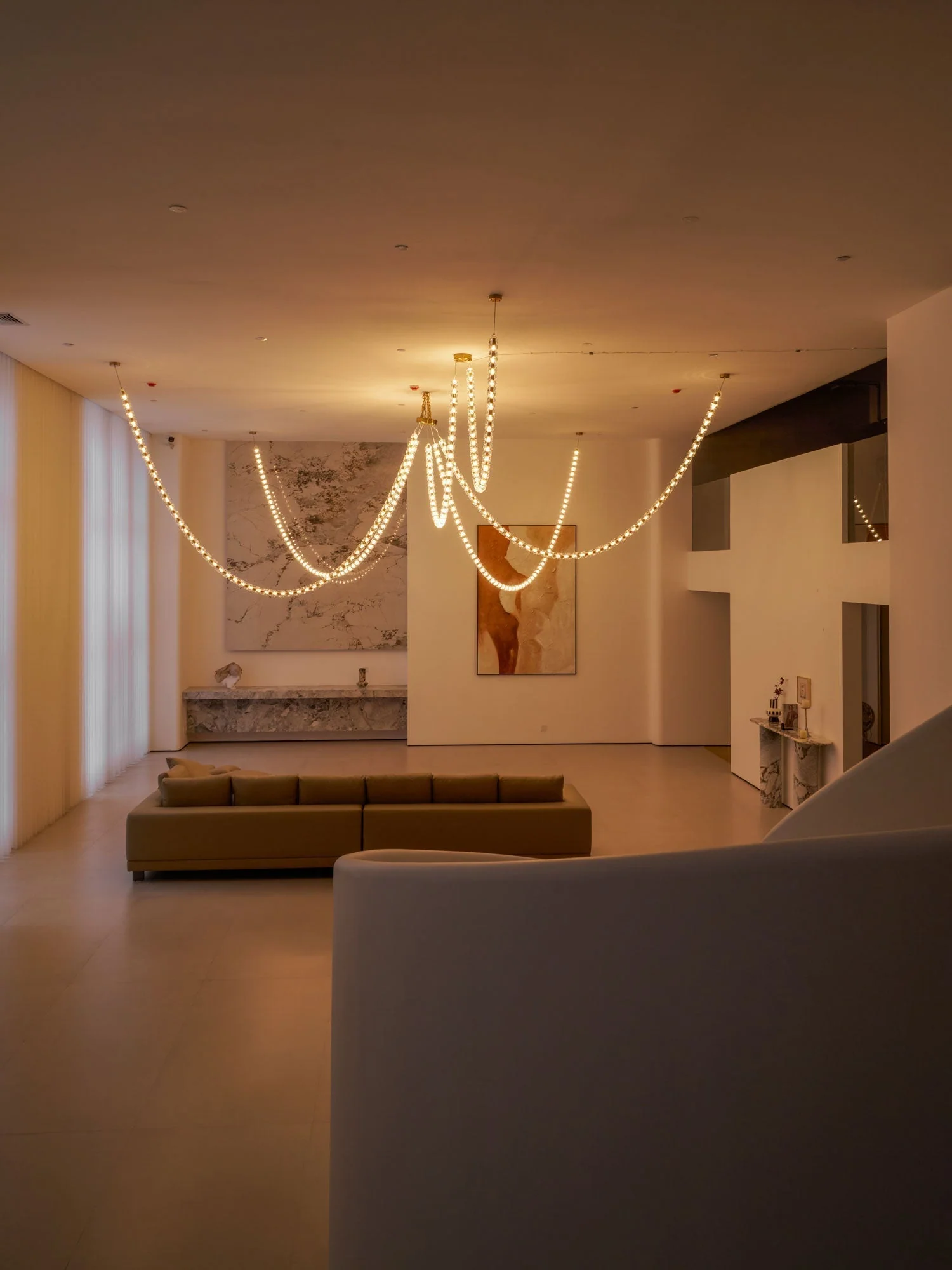 Lustra Chandelier Crystal Gold LED 3-Line - Image 6
