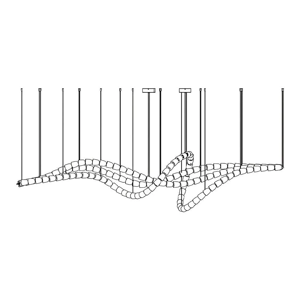 Lustra Chandelier Crystal Gold LED 3-Line - Image 98