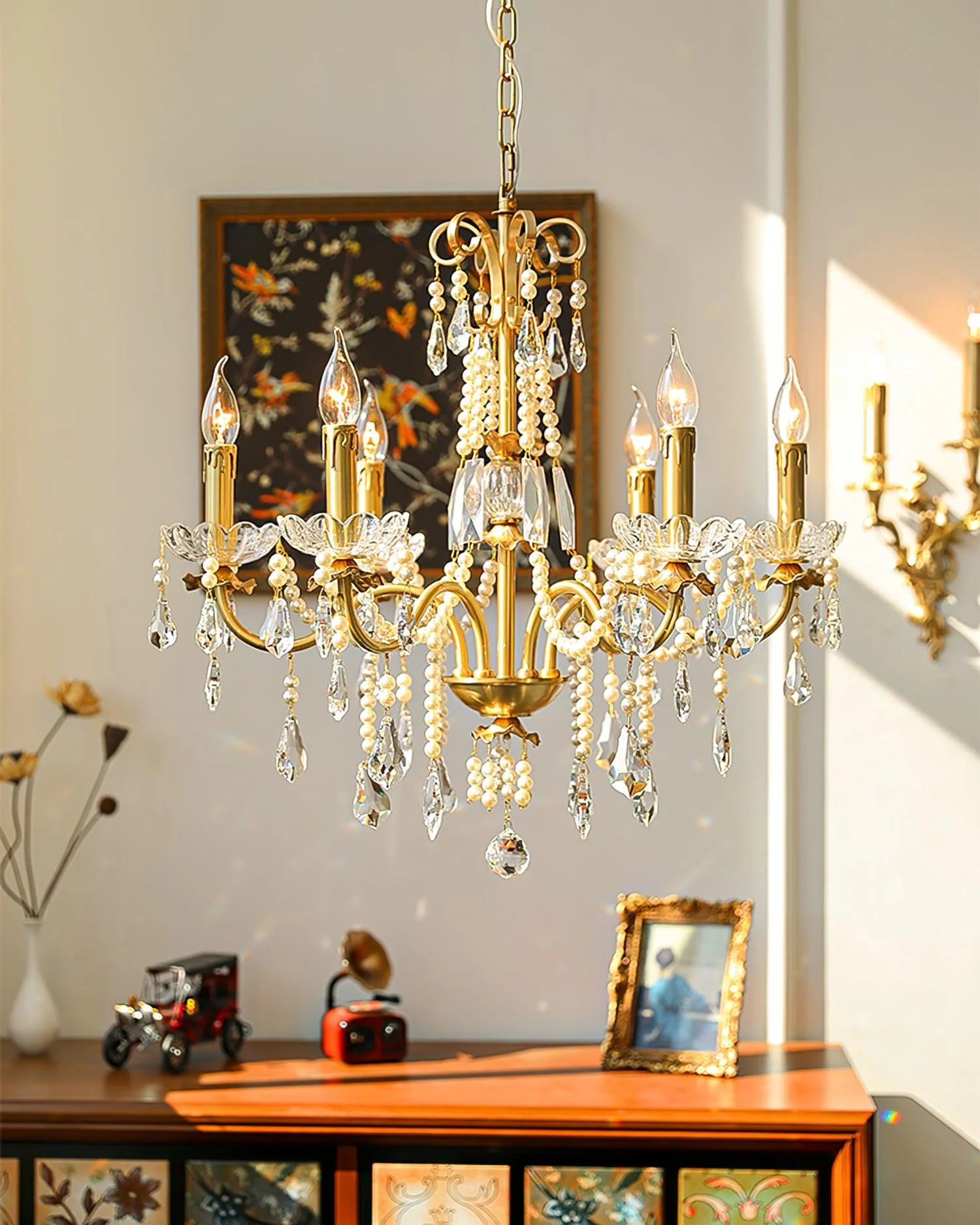 Lustra Chandelier Crystal Pearl - Image 32