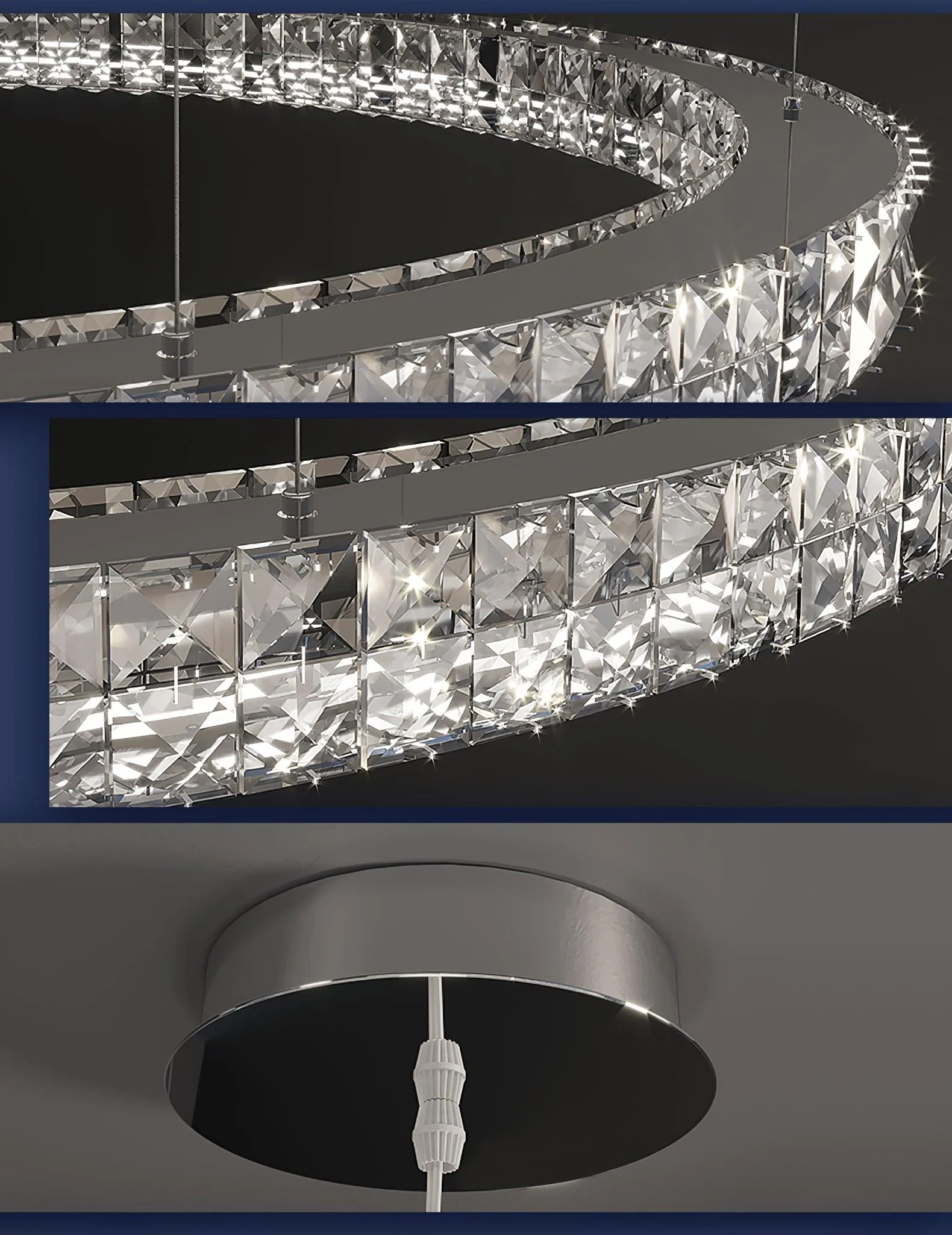 Lustra Chandelier Crystal Ring Spiridon Luxe - Image 19