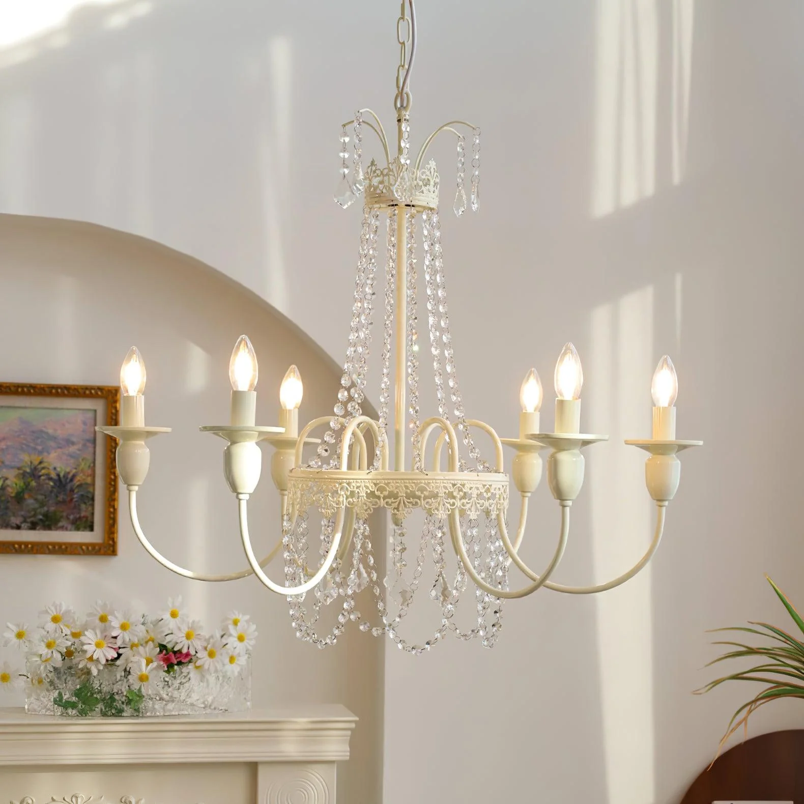Lustra Chandelier Crystal Tassels - Image 2