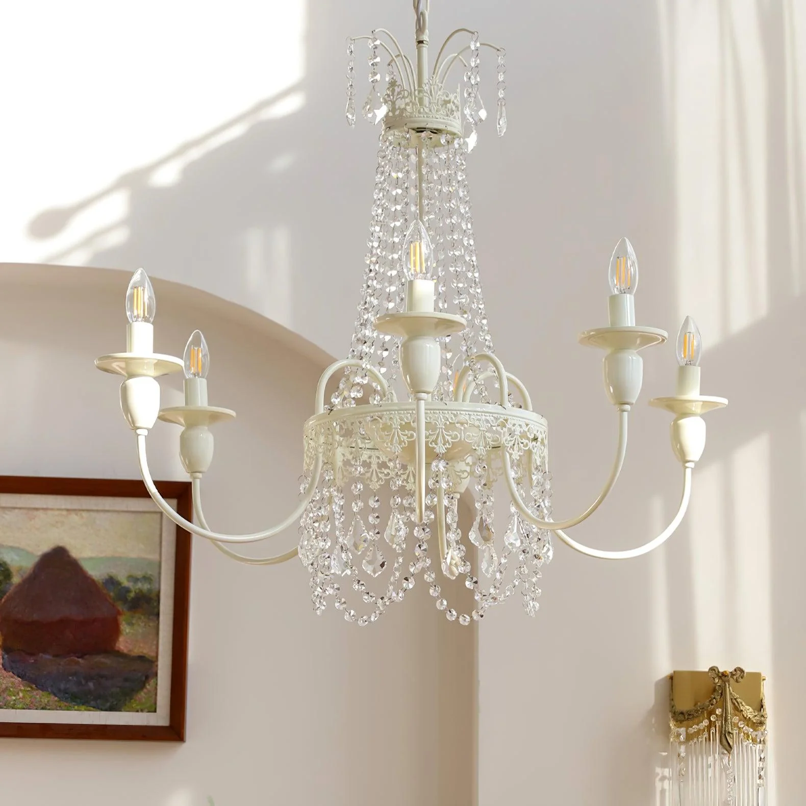 Lustra Chandelier Crystal Tassels - Image 5