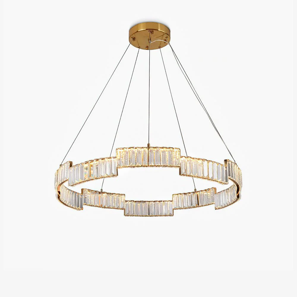 Lustra Chandelier Crystal with Gold Frame - Image 18