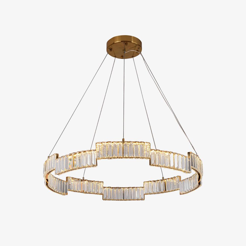 Lustra Chandelier Crystal with Gold Frame - Image 6