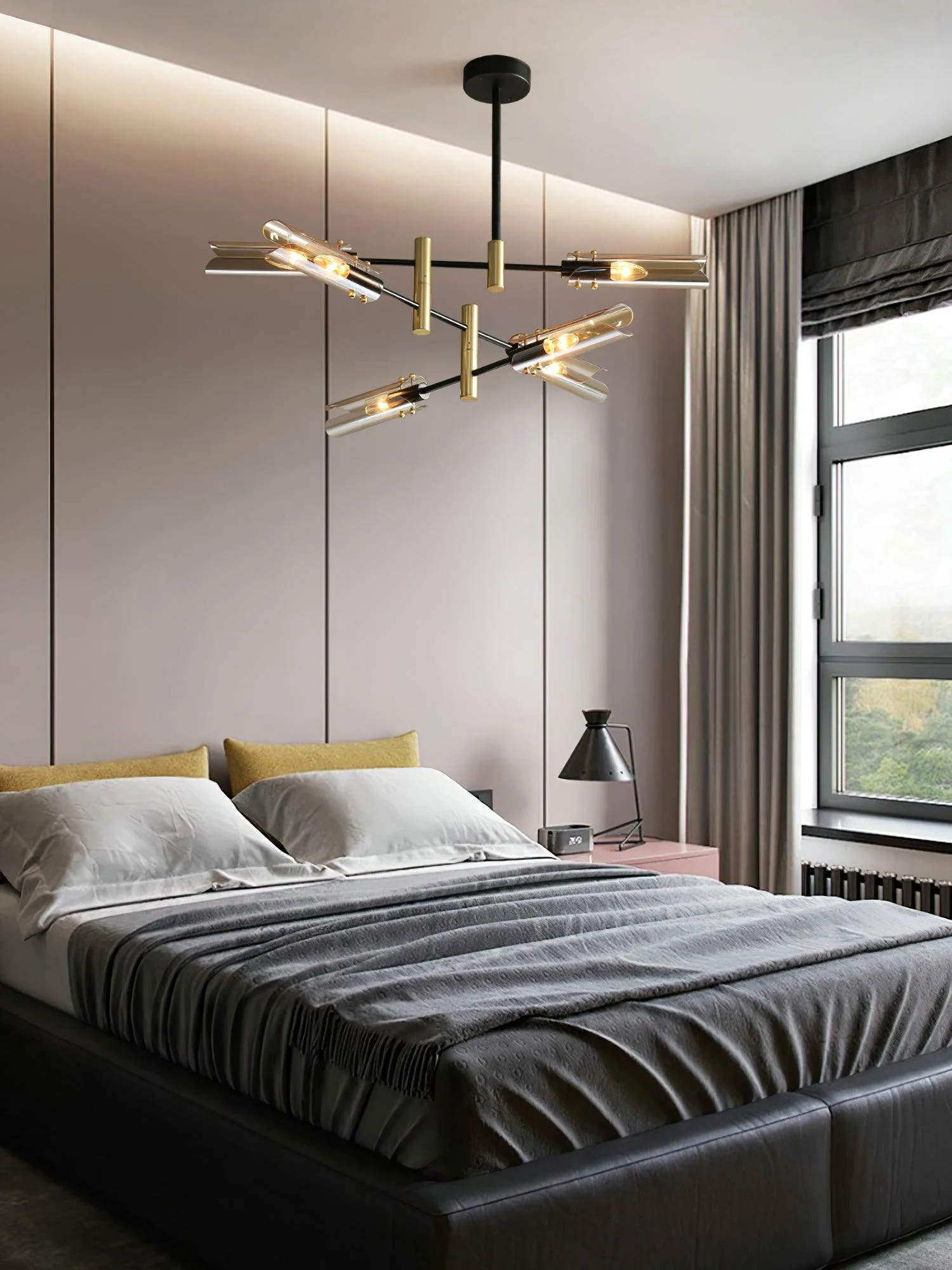 Lustra Chandelier Double 6-Light Modern - Image 26