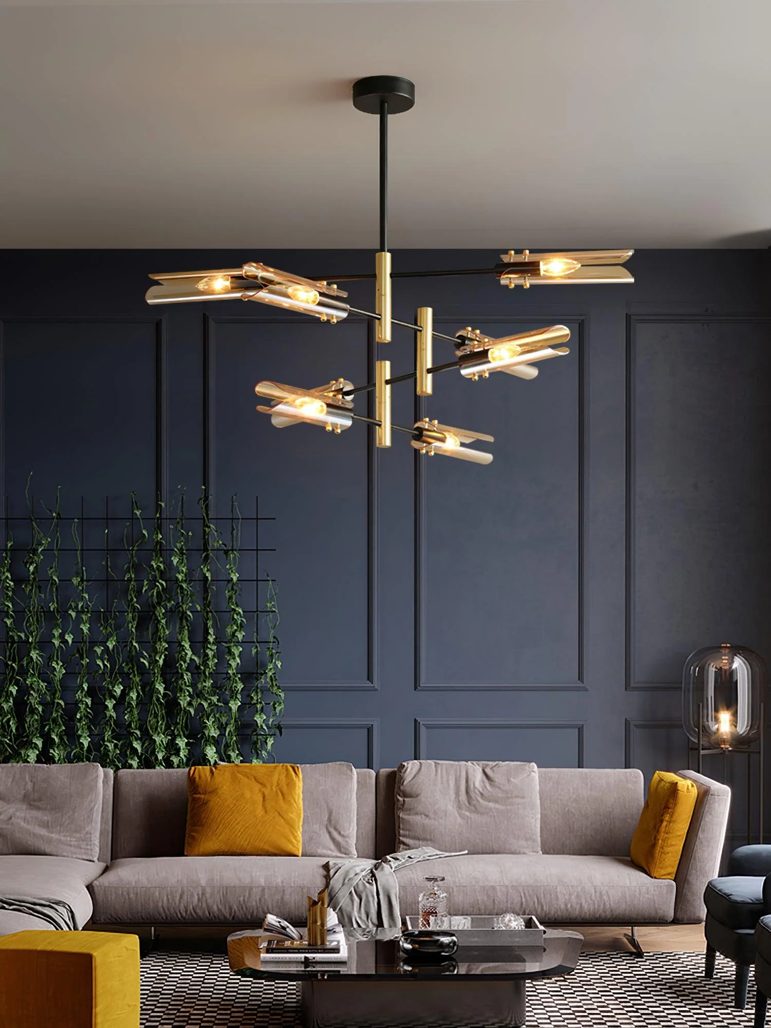 Lustra Chandelier Double 6-Light Modern - Image 27