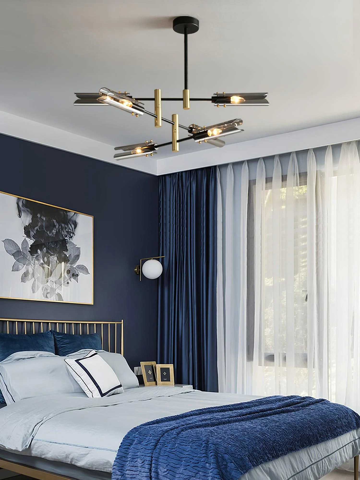 Lustra Chandelier Double 6-Light Modern - Image 28
