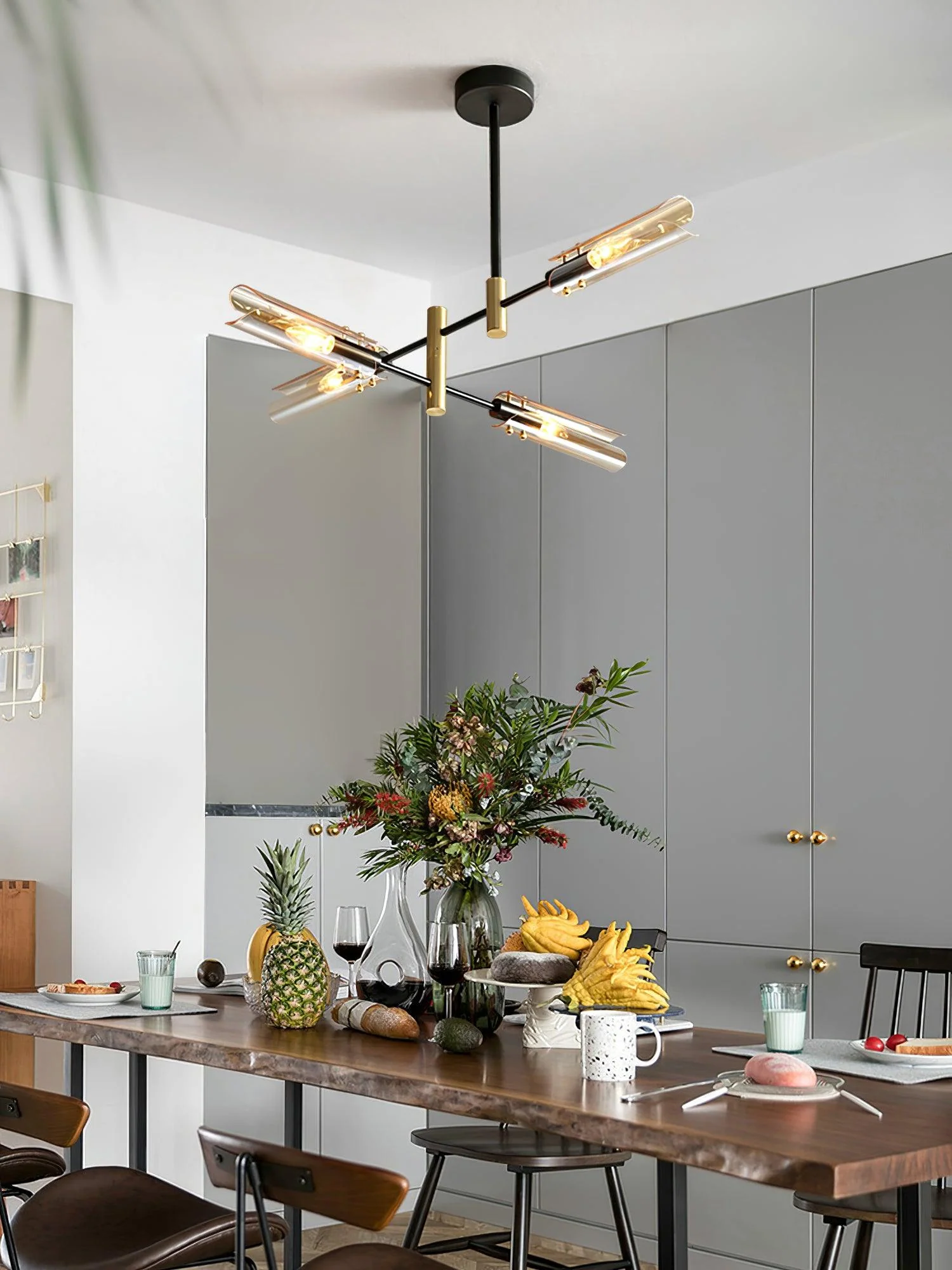 Lustra Chandelier Double 6-Light Modern - Image 29