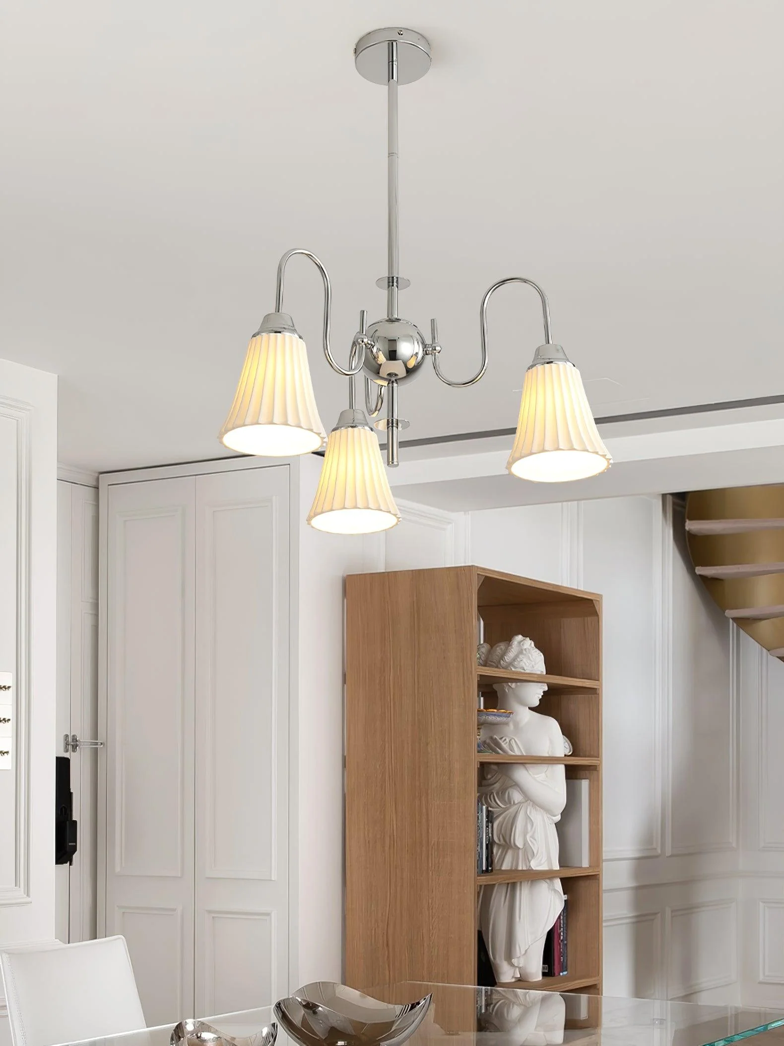 Lustra Chandelier Esther Ceramic Pleated Modern - Image 20