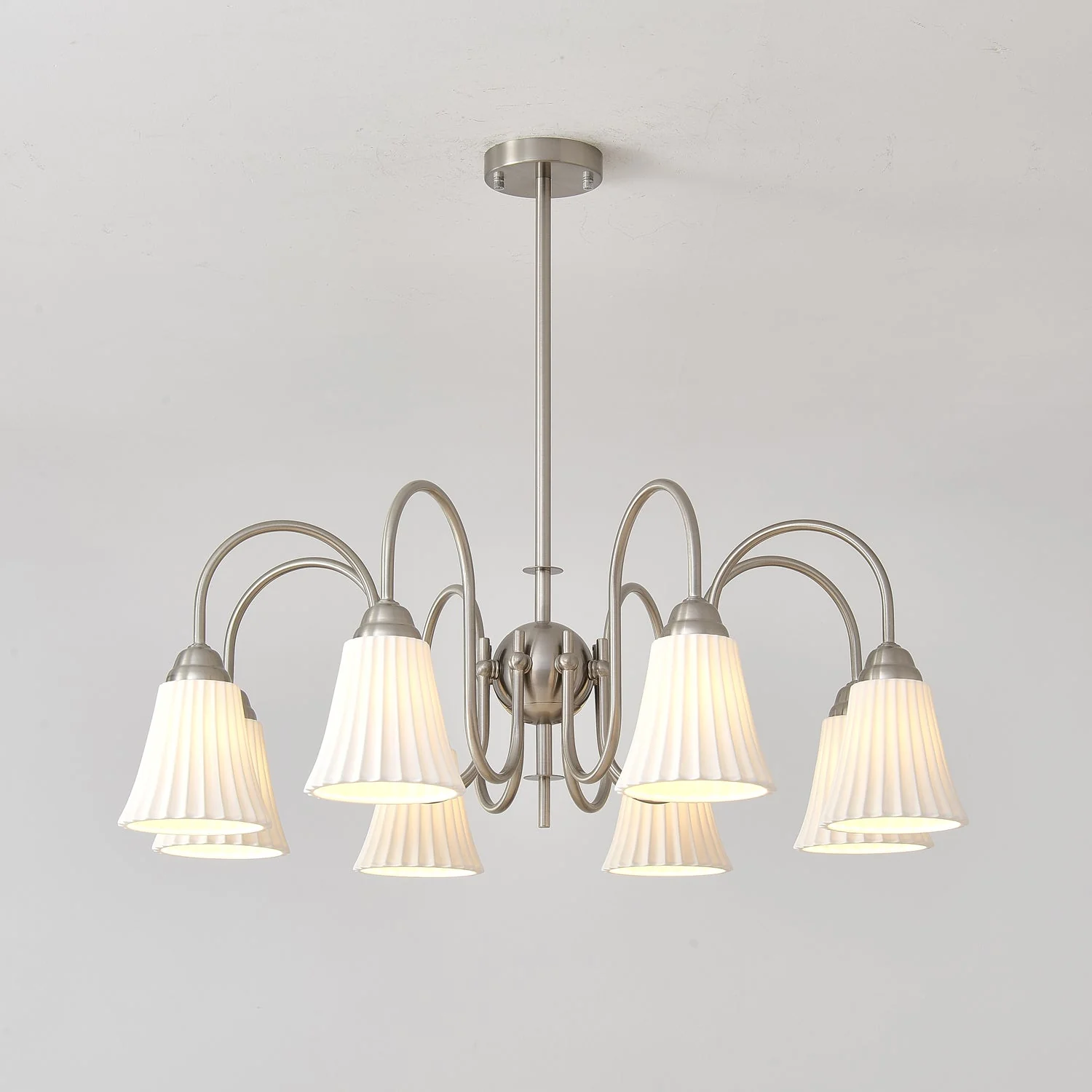 Lustra Chandelier Esther Ceramic Pleated Modern - Image 30