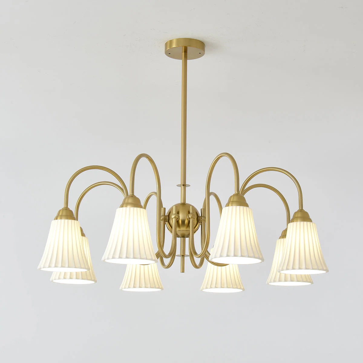 Lustra Chandelier Esther Ceramic Pleated Modern - Image 33
