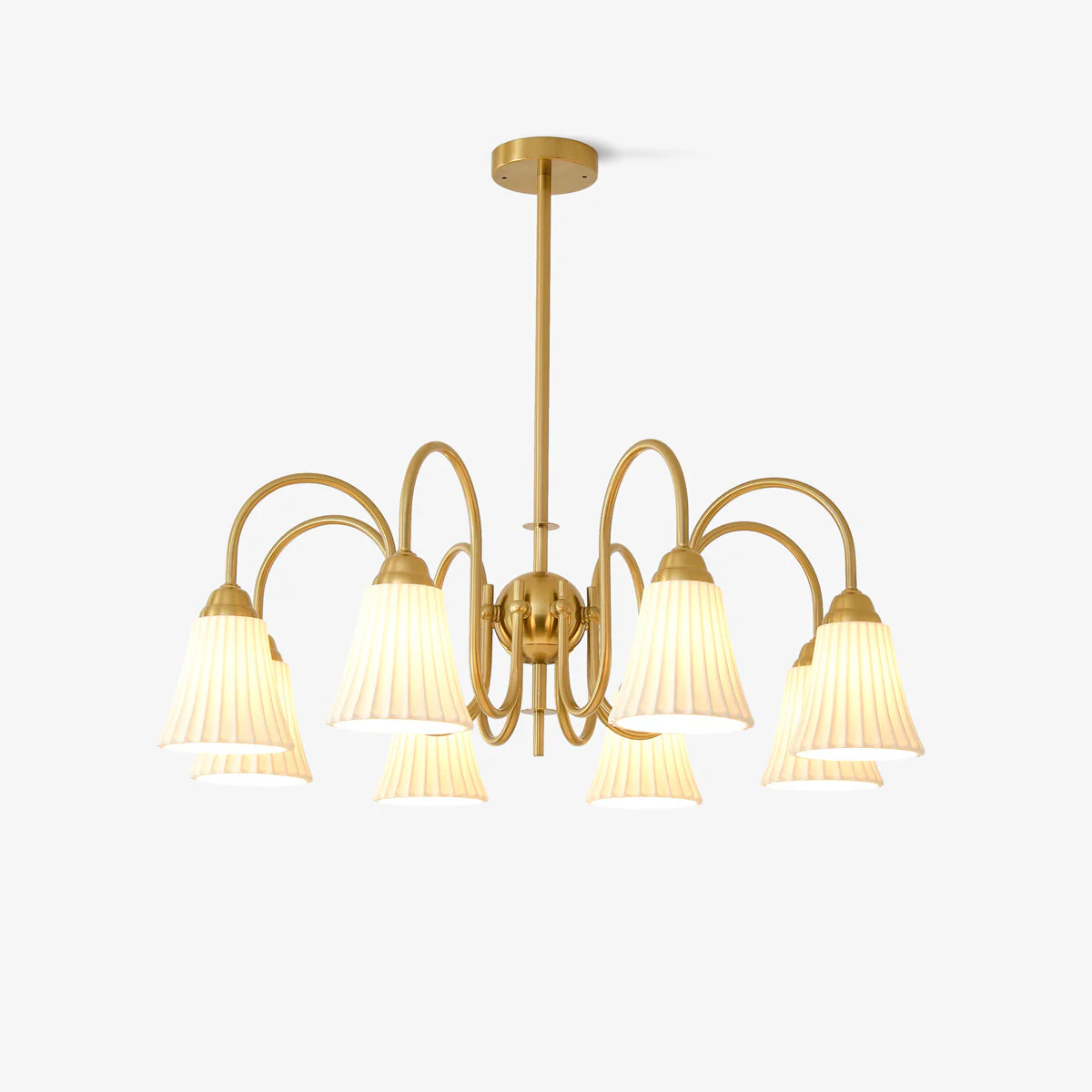 Lustra Chandelier Esther Ceramic Pleated Modern - Image 38