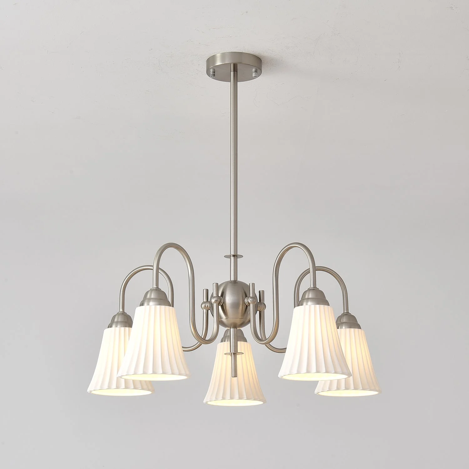 Lustra Chandelier Esther Ceramic Pleated Modern - Image 42