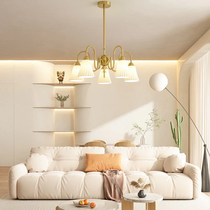 Lustra Chandelier Esther Ceramic Pleated Modern - Image 45