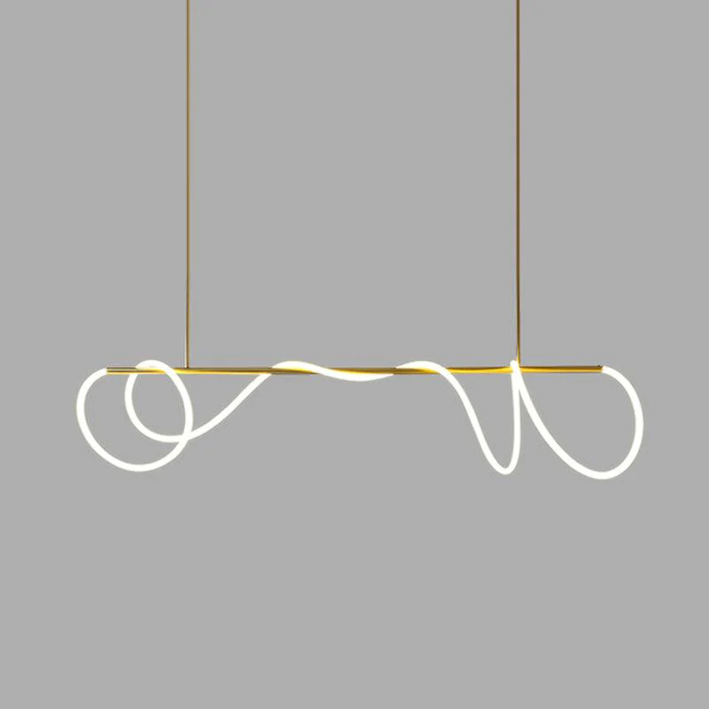 Lustra Chandelier Flexible Silicone Curve Modern Elegant - Image 29
