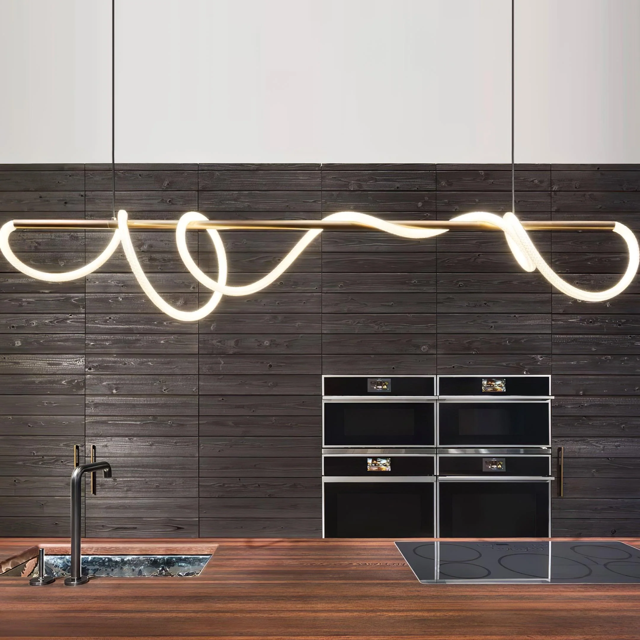 Lustra Chandelier Flexible Silicone Curve Modern Elegant - Image 9