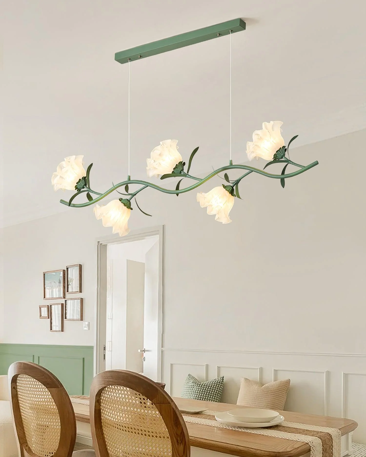 Lustra Chandelier Floral Glass - Image 31