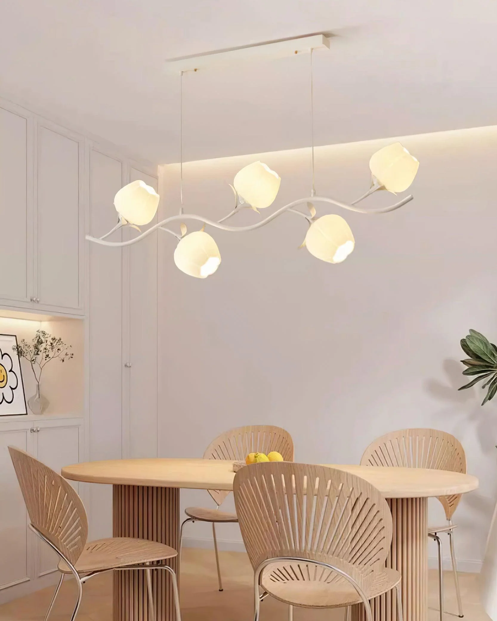 Lustra Chandelier Floral Glass - Image 35