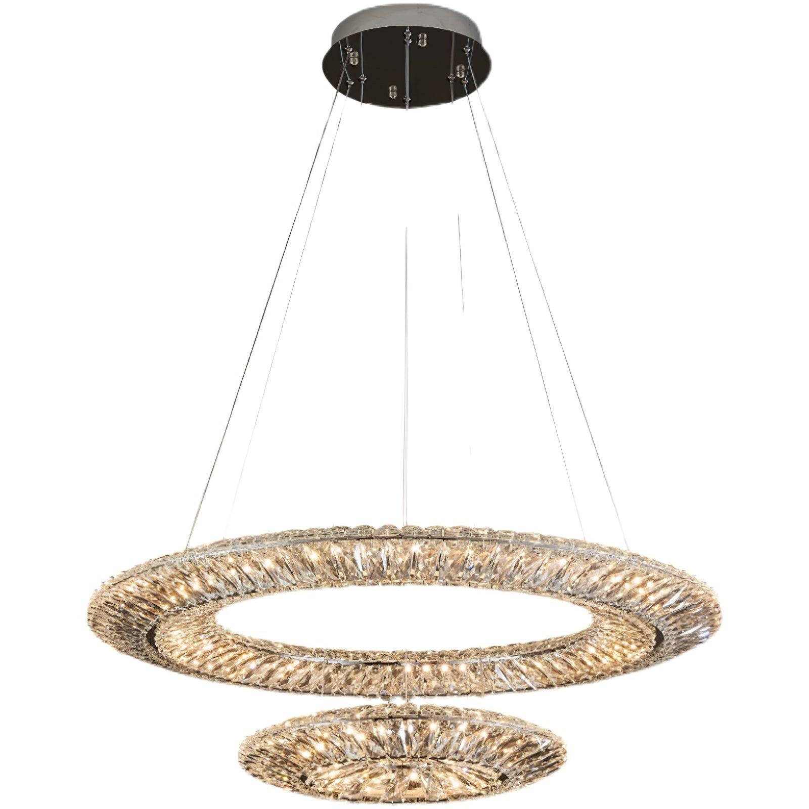 Lustra Chandelier Geometric Crystal LED Elegant - Image 11