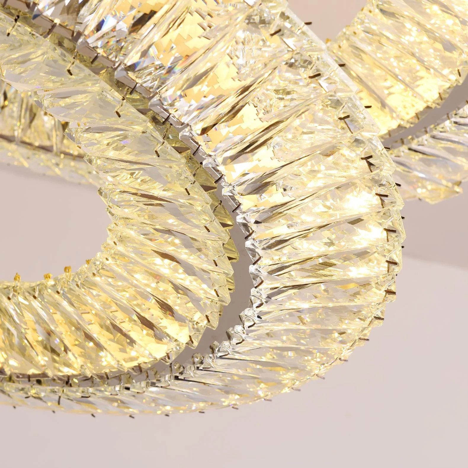 Lustra Chandelier Geometric Crystal LED Elegant - Image 18