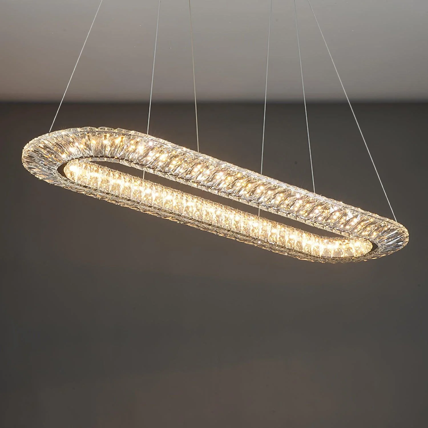 Lustra Chandelier Geometric Crystal LED Elegant - Image 20