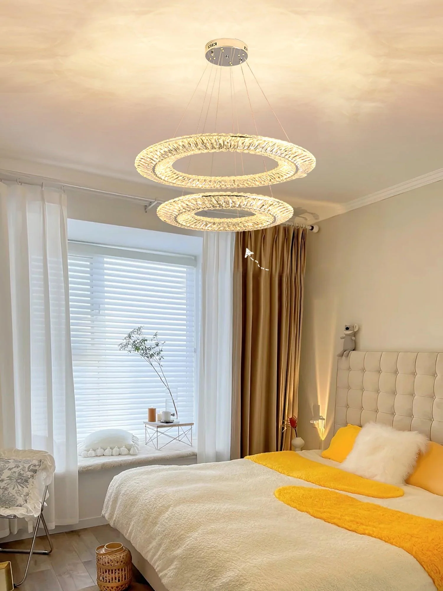 Lustra Chandelier Geometric Crystal LED Elegant - Image 23