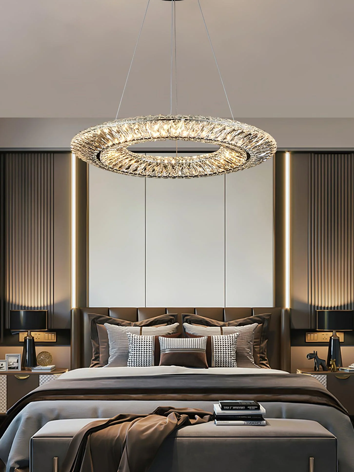 Lustra Chandelier Geometric Crystal LED Elegant - Image 29