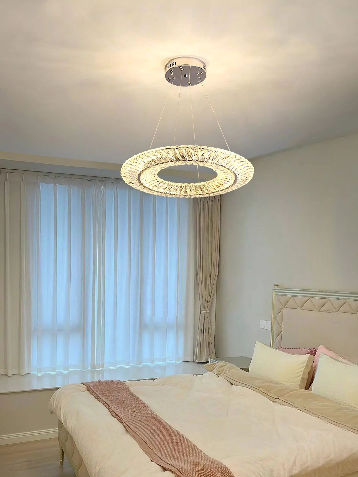Lustra Chandelier Geometric Crystal LED Elegant - Image 30