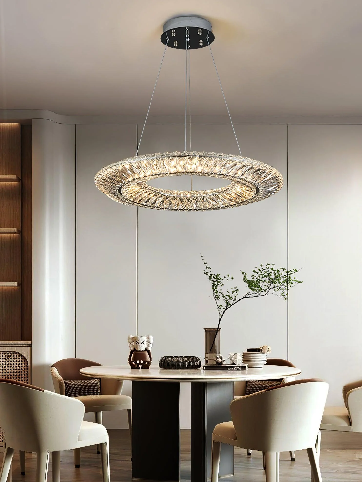 Lustra Chandelier Geometric Crystal LED Elegant - Image 33