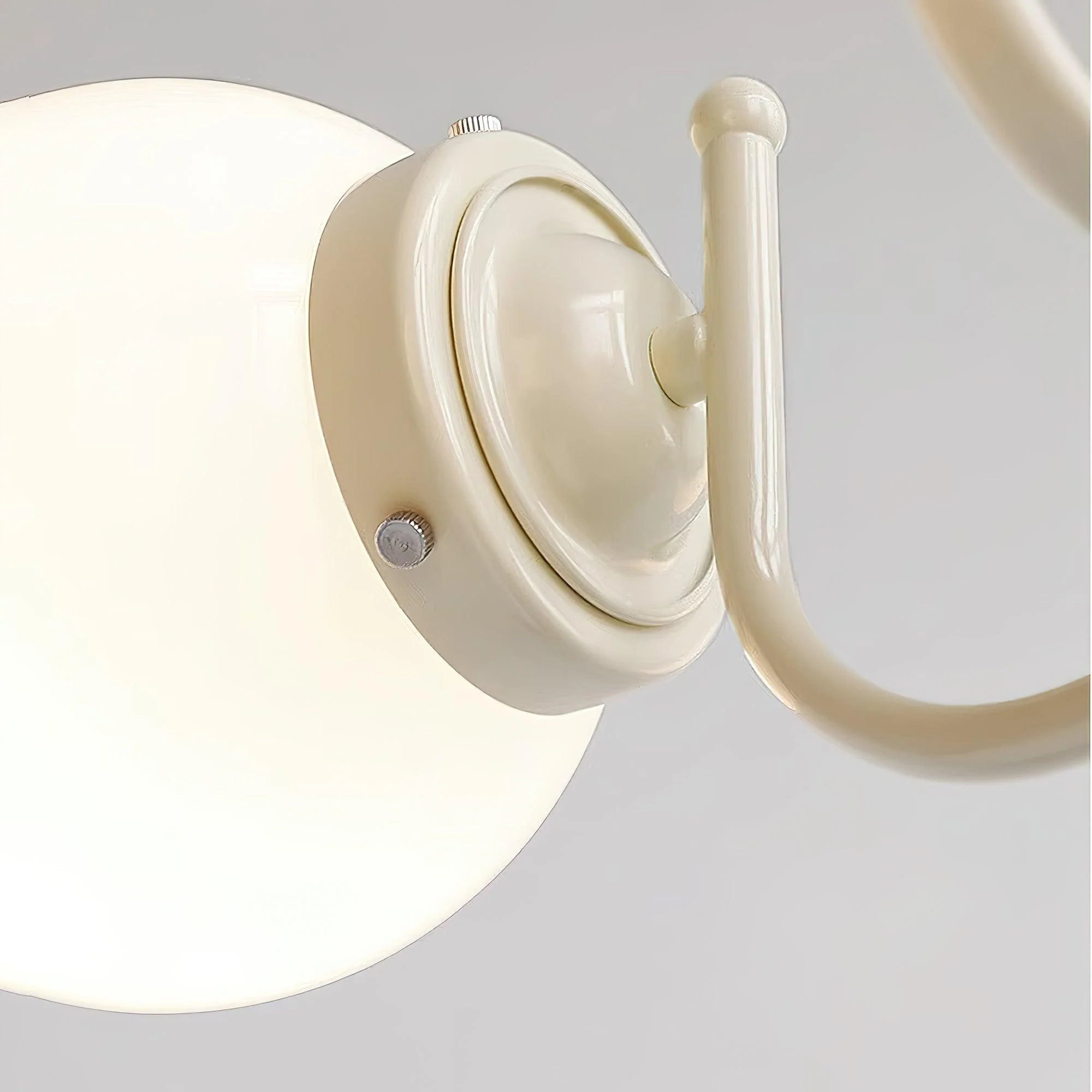 Lustra Chandelier Globe Cream Modern - Image 29