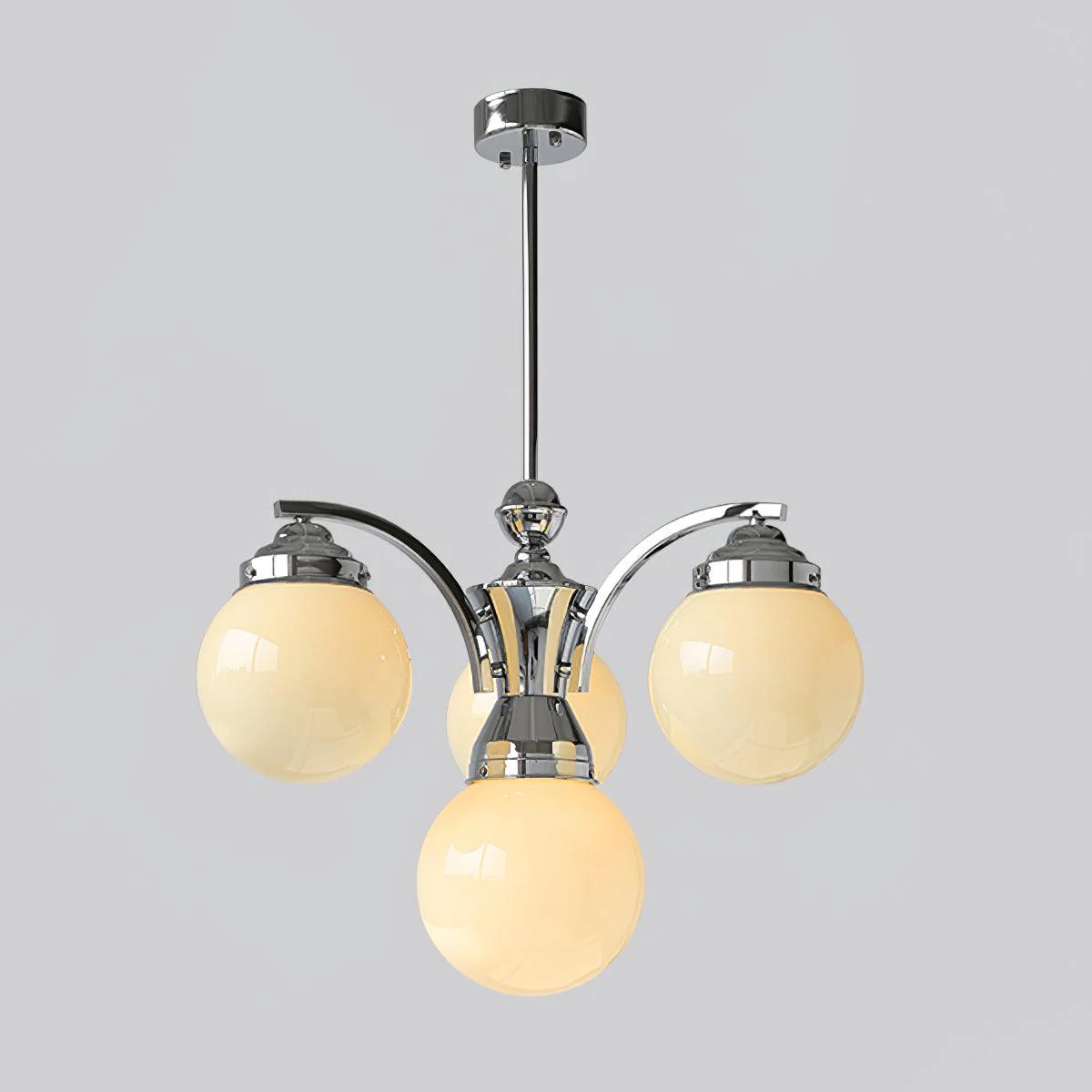 Lustra Chandelier Globe Chrome Modern 5-Light - Image 18