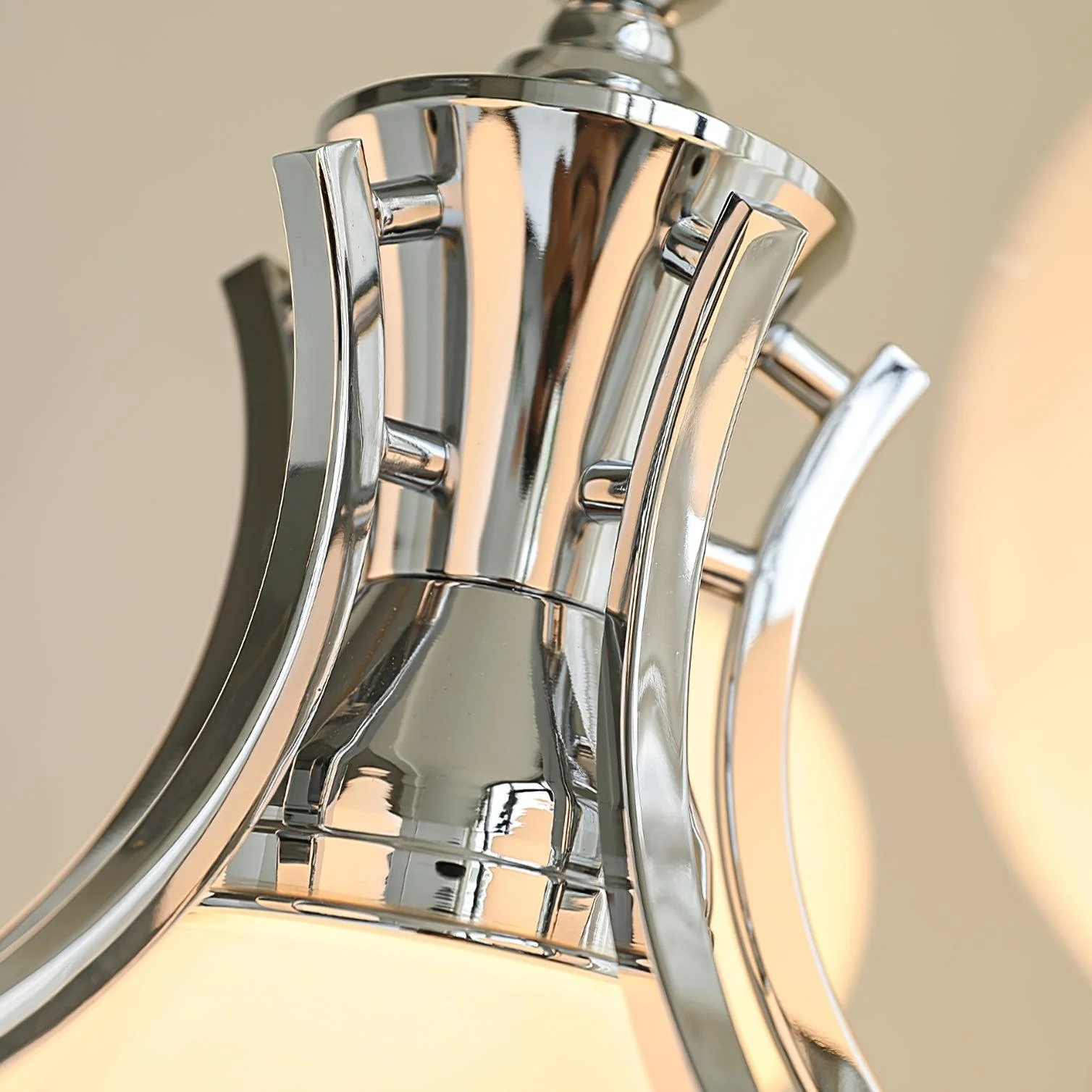 Lustra Chandelier Globe Chrome Modern 5-Light - Image 2