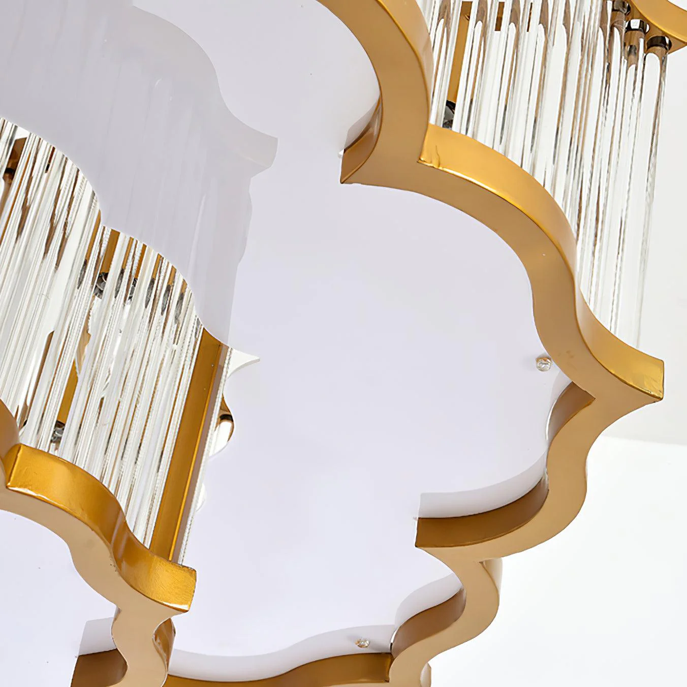 Lustra Chandelier Gold Black Glass - Image 18