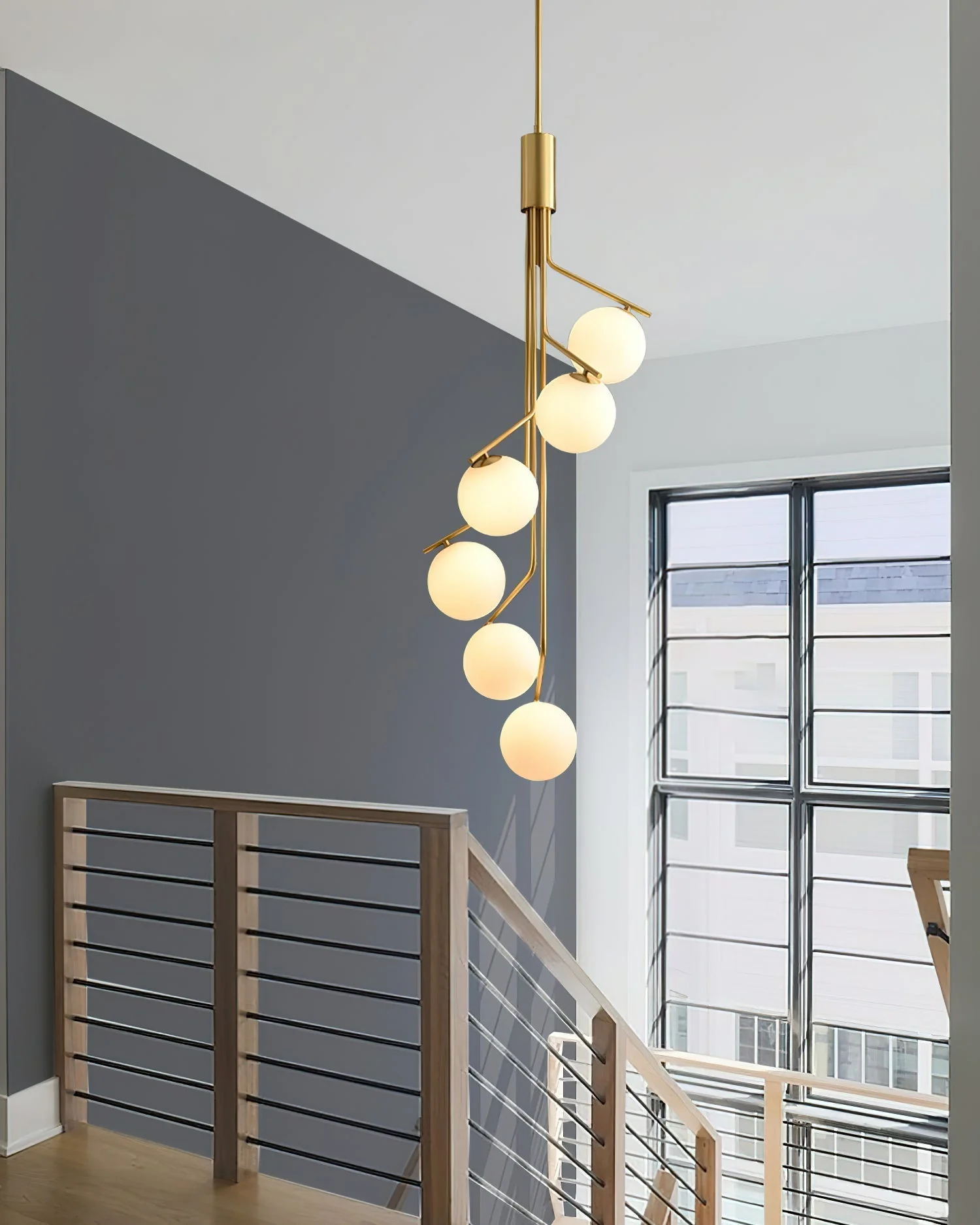 Lustra Chandelier Gold Branch Globe LED - Image 22