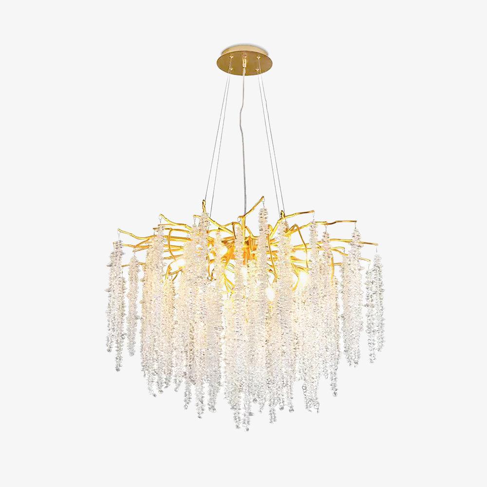 Lustra Chandelier Gold Crystal Branch Elegant