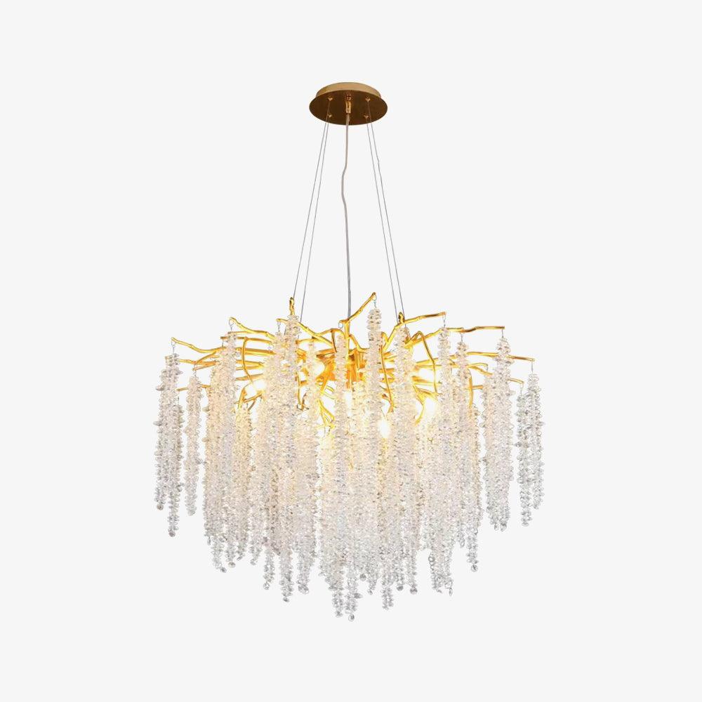 Lustra Chandelier Gold Crystal Branch Elegant - Image 12