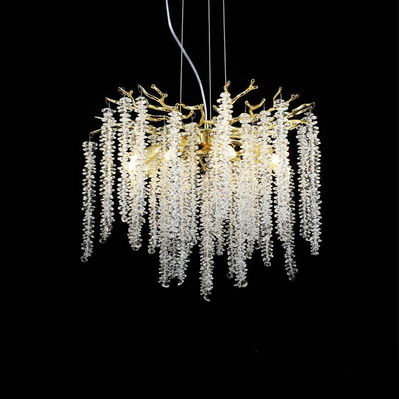 Lustra Chandelier Gold Crystal Branch Elegant - Image 16
