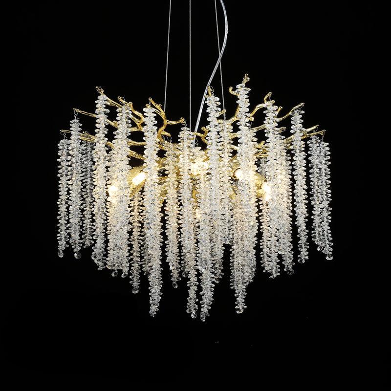 Lustra Chandelier Gold Crystal Branch Elegant - Image 18
