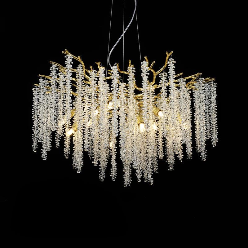 Lustra Chandelier Gold Crystal Branch Elegant - Image 22