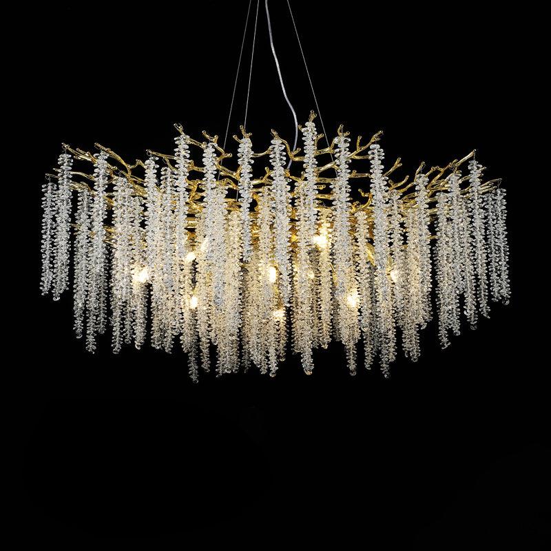 Lustra Chandelier Gold Crystal Branch Elegant - Image 24