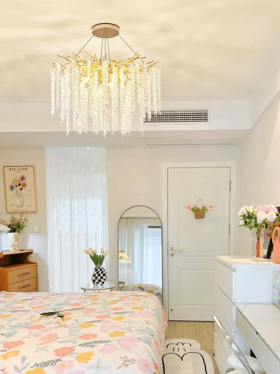 Lustra Chandelier Gold Crystal Branch Elegant - Image 31