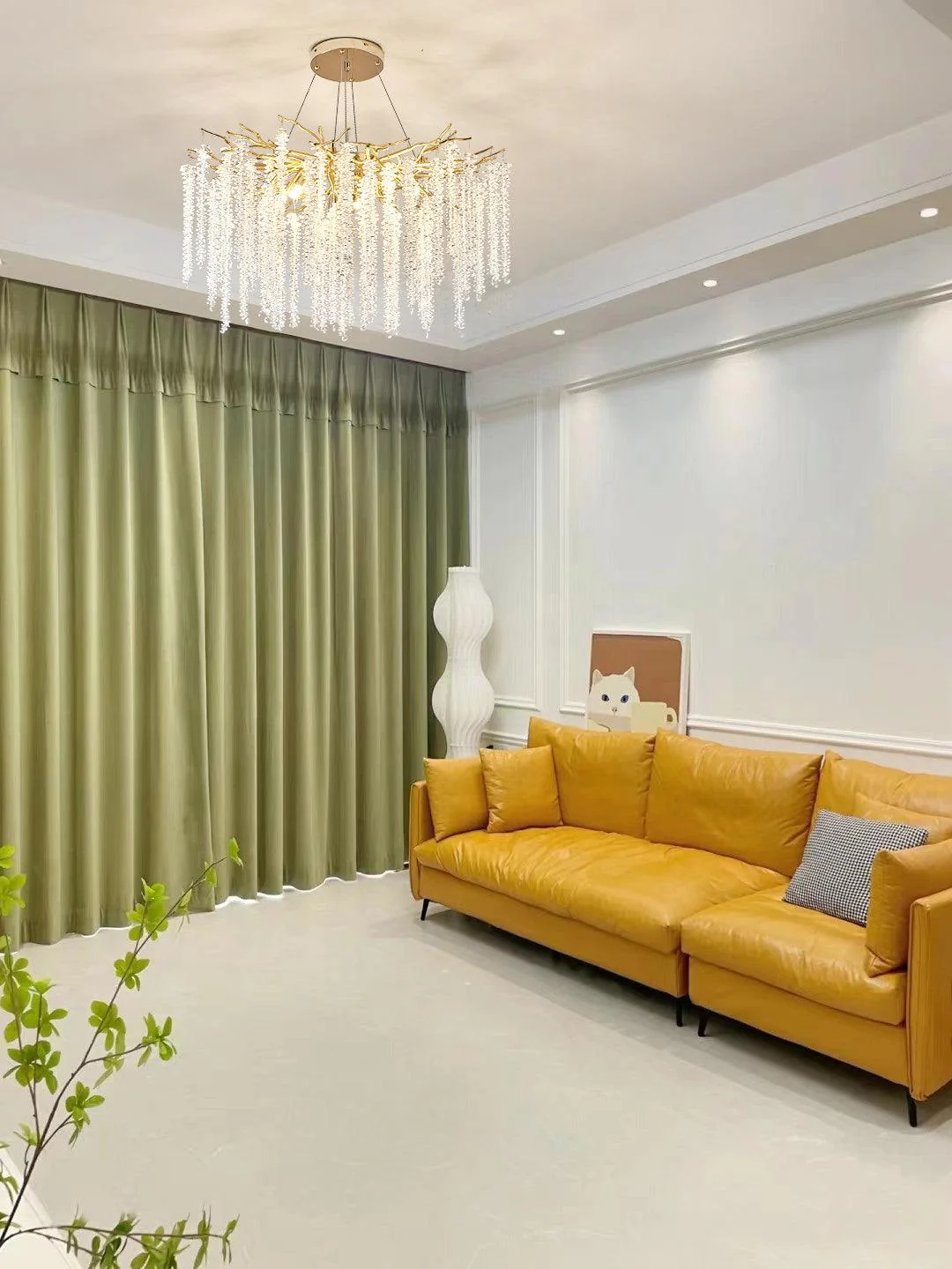 Lustra Chandelier Gold Crystal Branch Elegant - Image 33