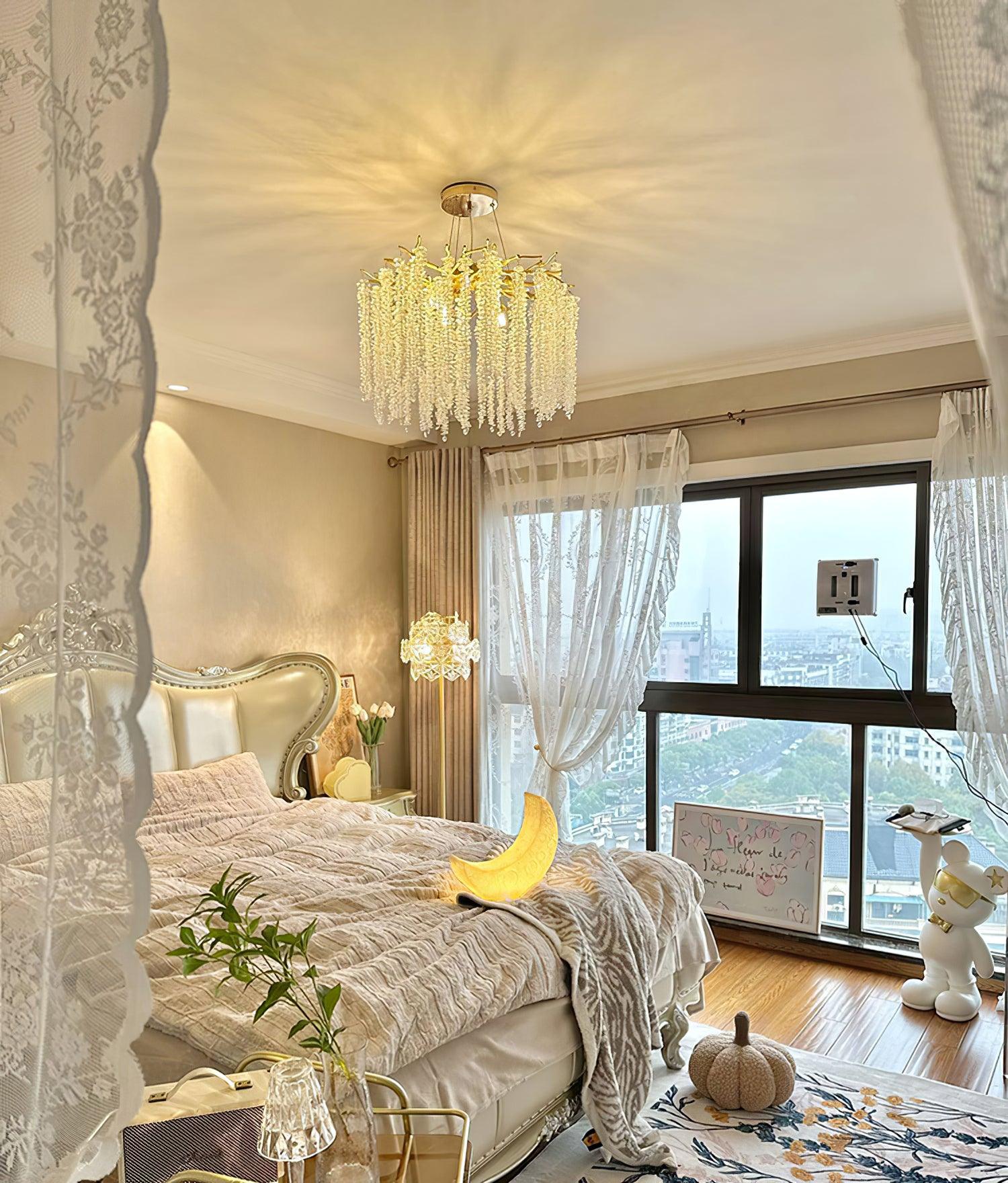 Lustra Chandelier Gold Crystal Branch Elegant - Image 7