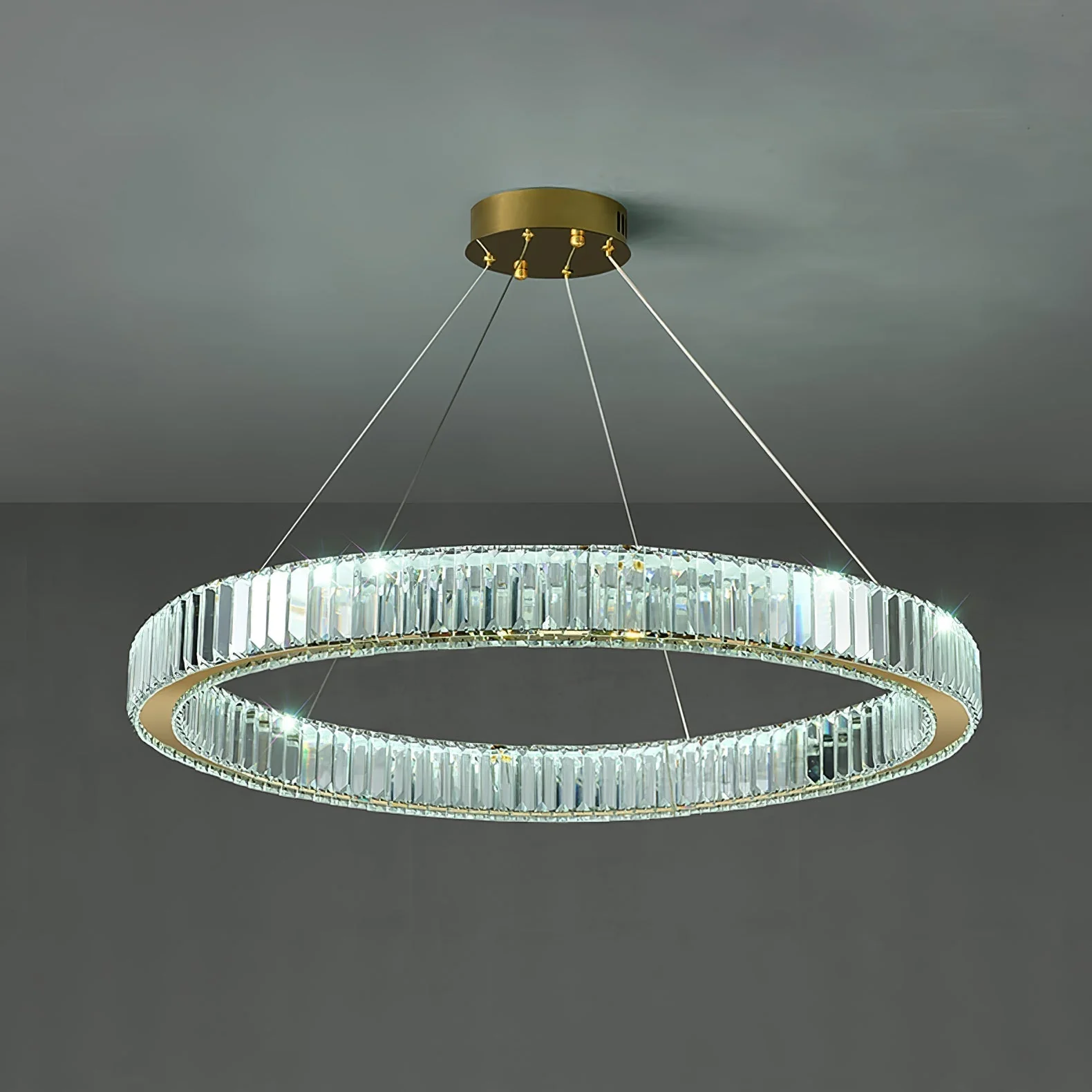 Lustra Chandelier Gold Crystal Ring - Image 31