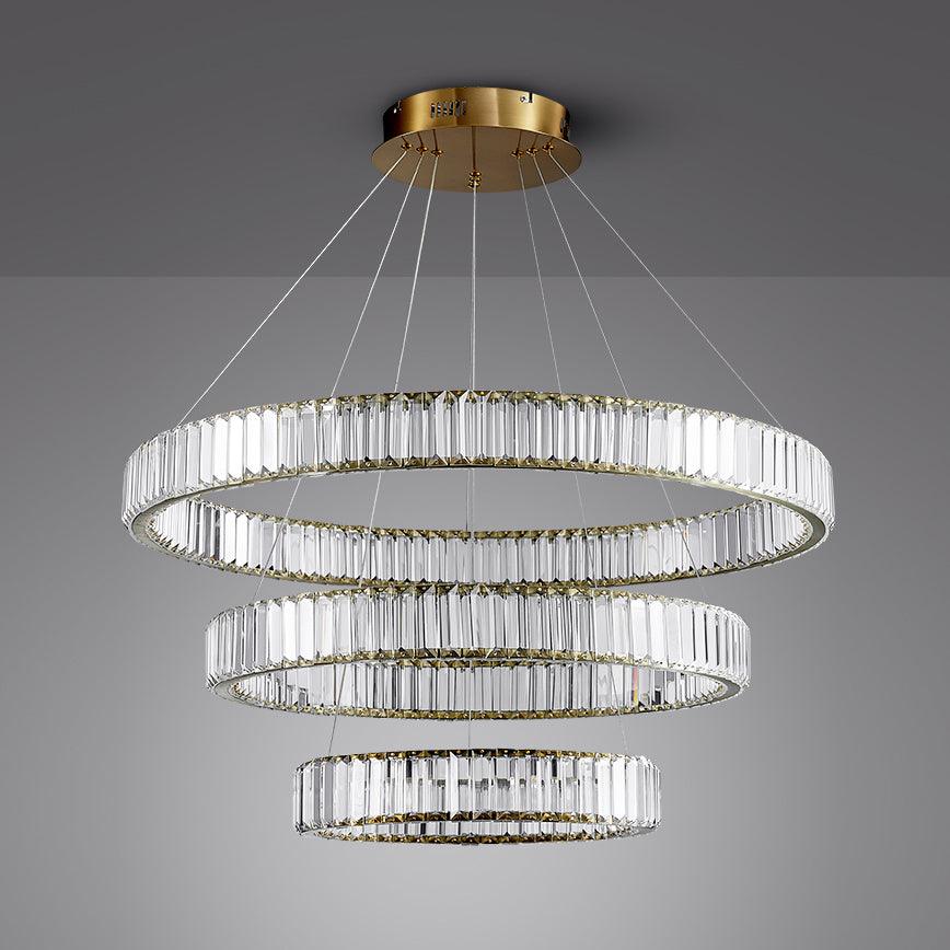 Lustra Chandelier Gold Crystal Ring - Image 7