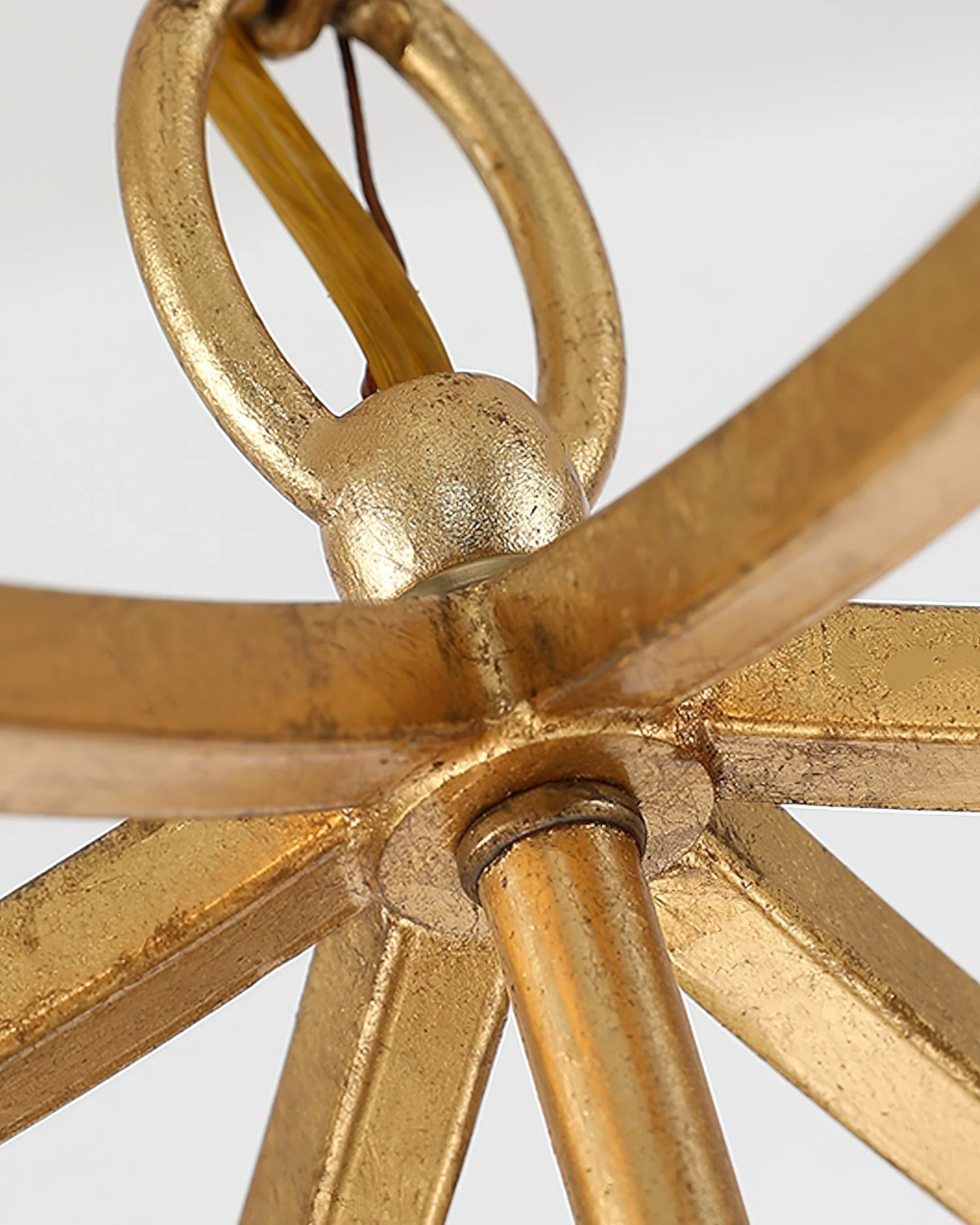 Lustra Chandelier Gold Lantern Frame - Image 3