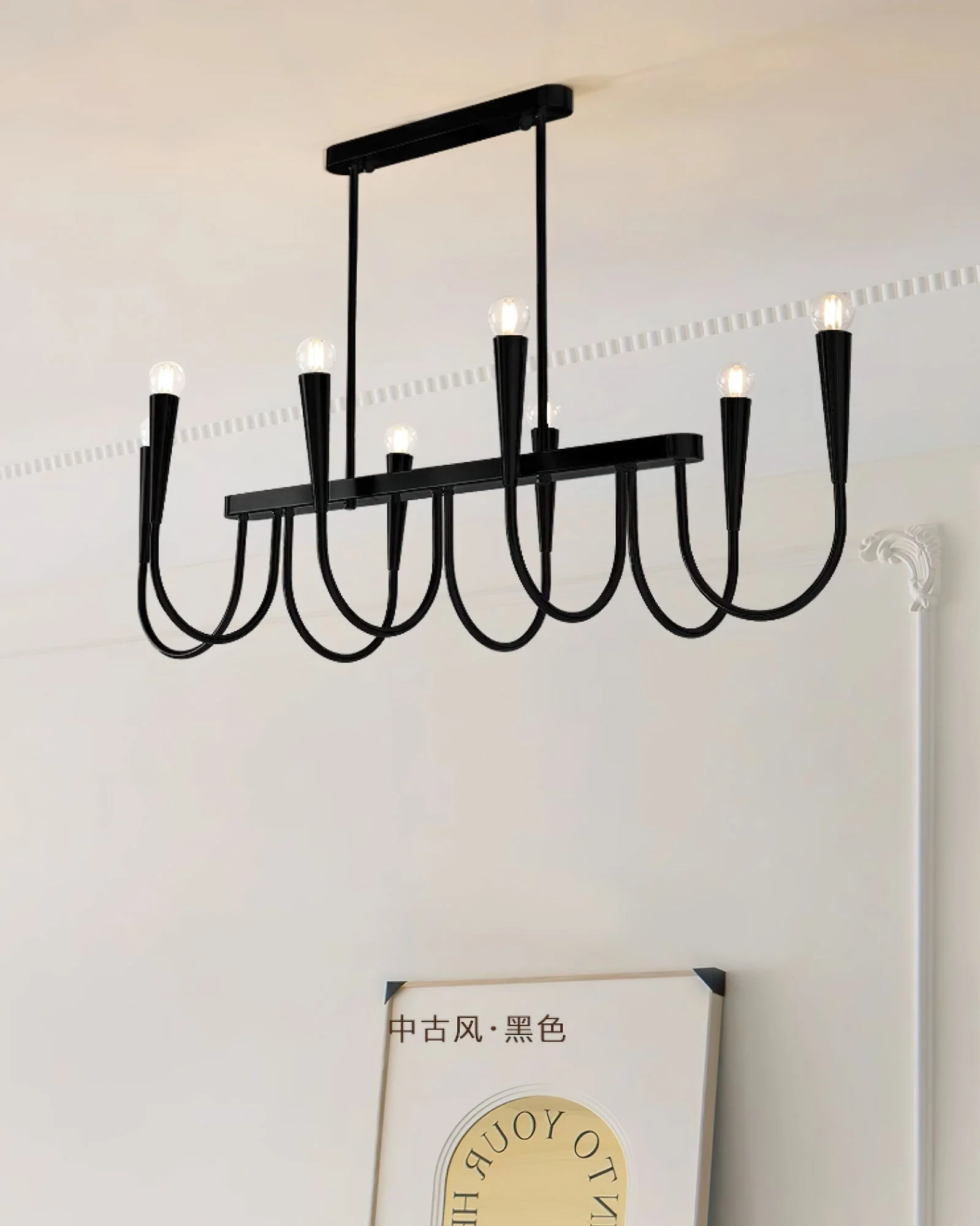 Lustra Chandelier Gold Symphony Curved Elegant - Image 10