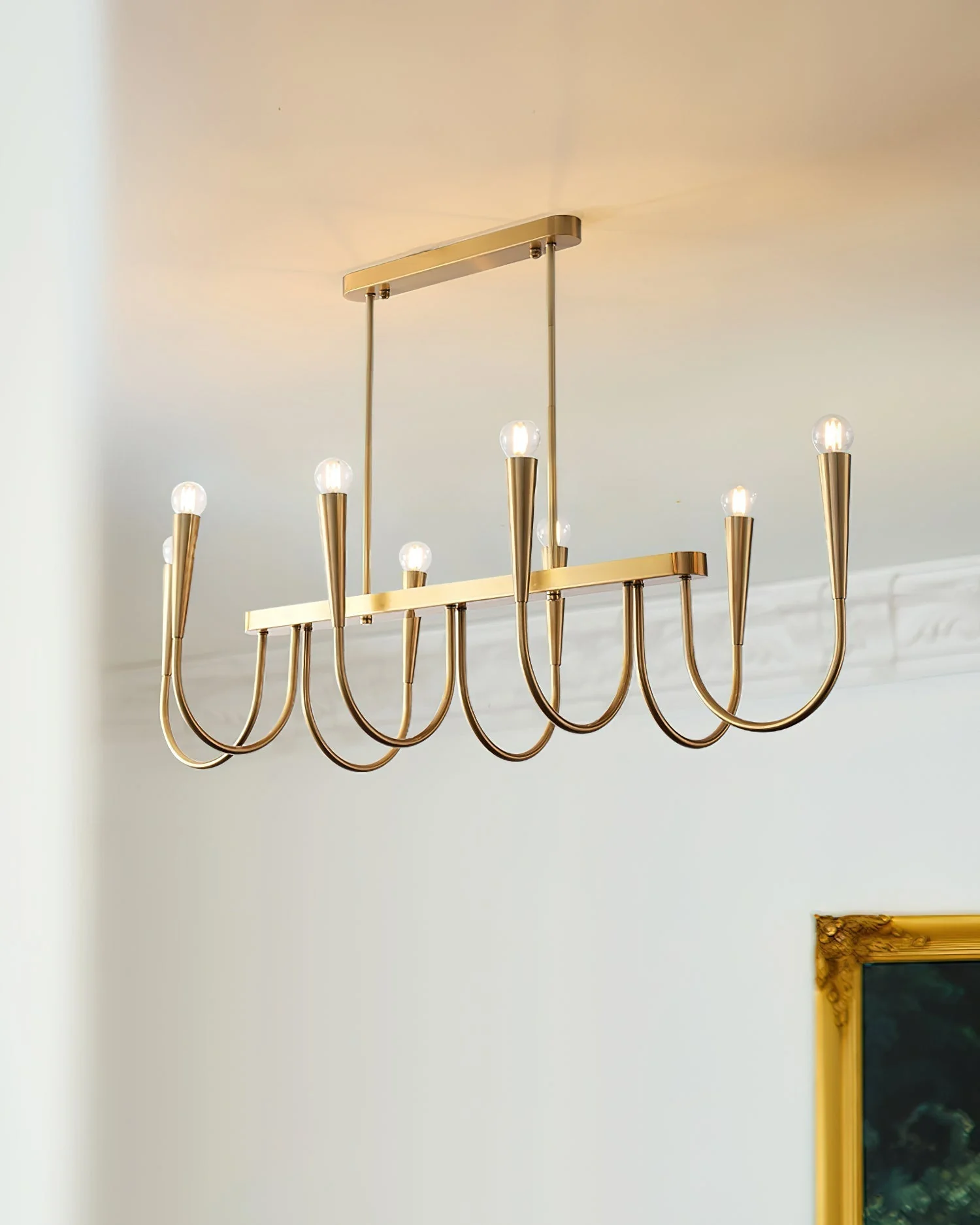 Lustra Chandelier Gold Symphony Curved Elegant - Image 11