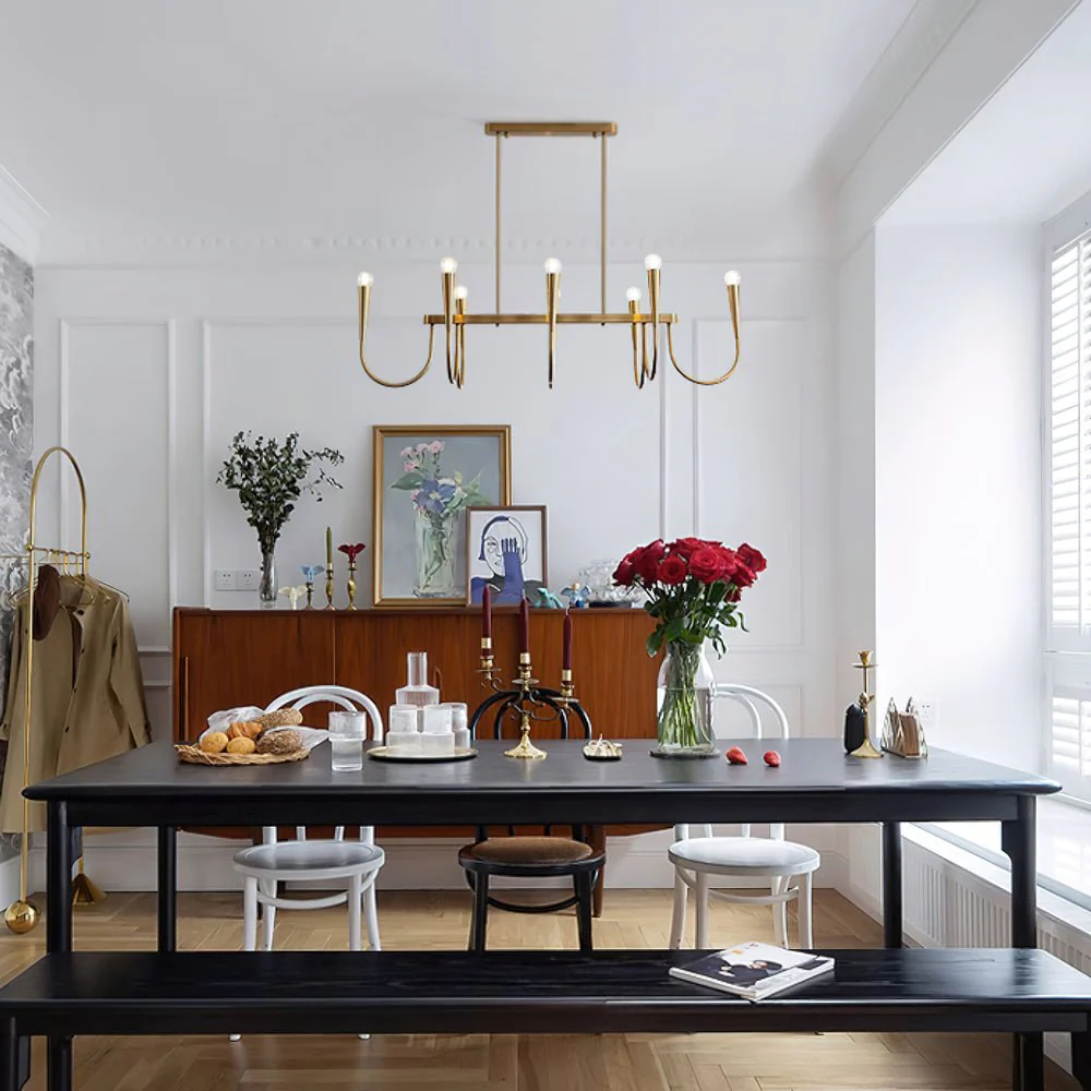 Lustra Chandelier Gold Symphony Curved Elegant - Image 12